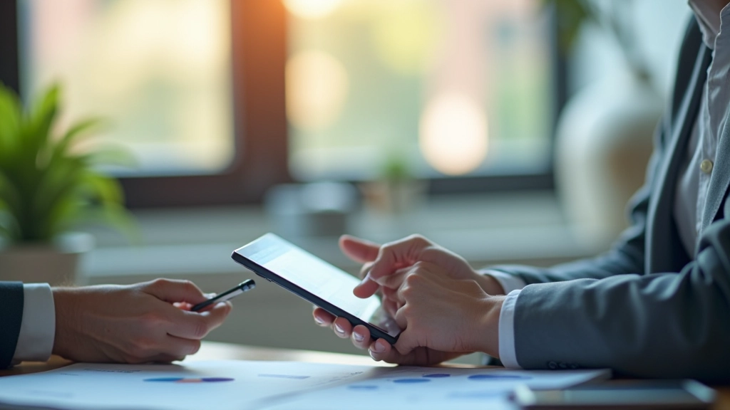 Professional reviewing financial transaction records and reports
